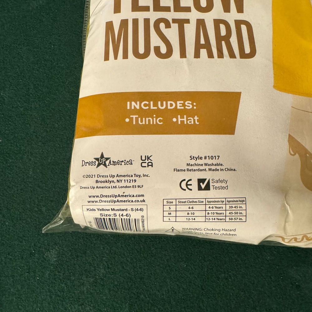 Kids mustard costume